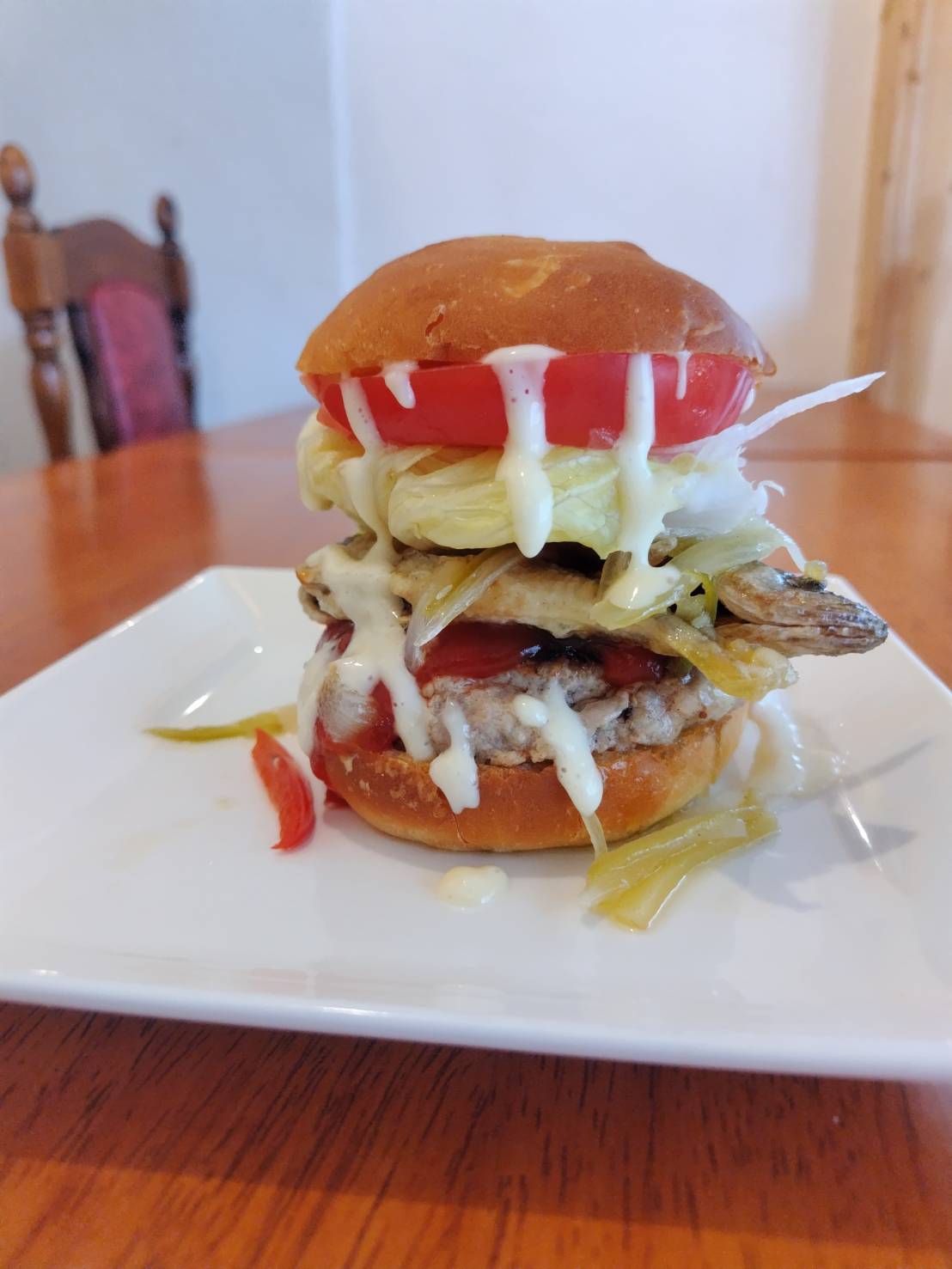 小魚のエスカベッシュバーガー